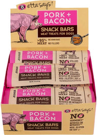 Etta Says! Meat Snack Bar Pork + Bacon Dog Chew 1.5oz 1ct
