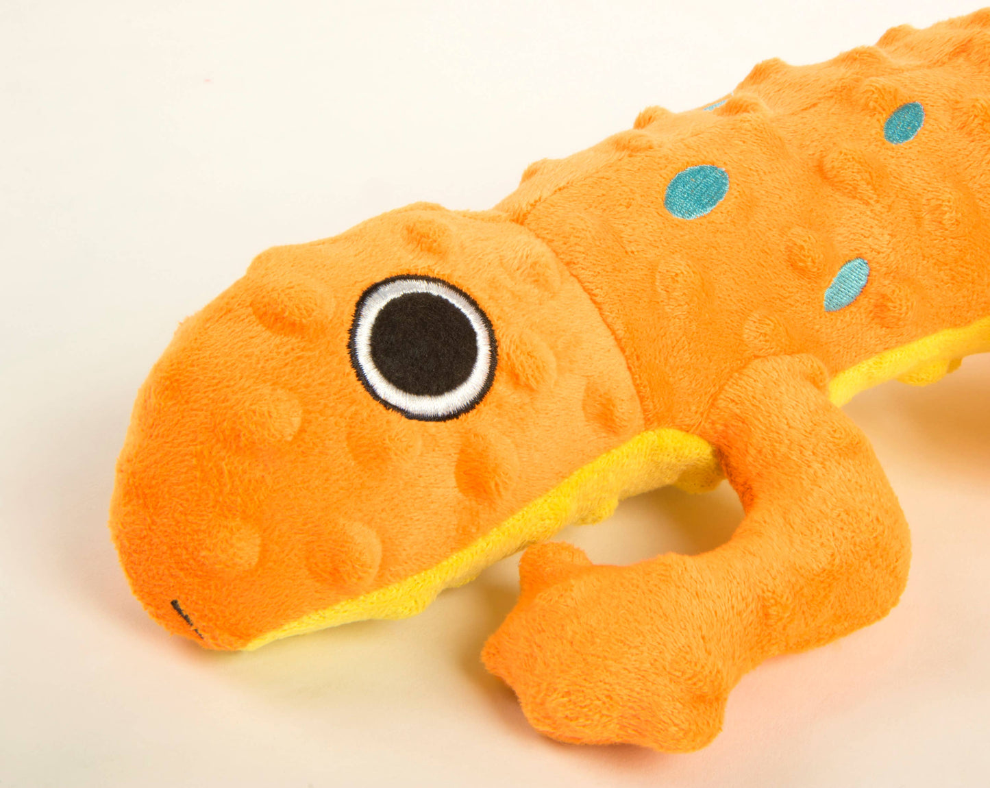 GoDog Amphibianz Gecko Squeaky Plush Dog Toy Large