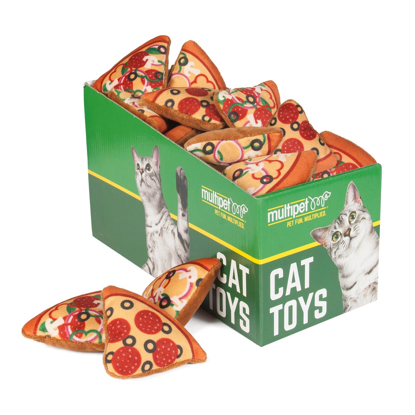 Multipet Pizza Cat Toys 3.25" 1pc