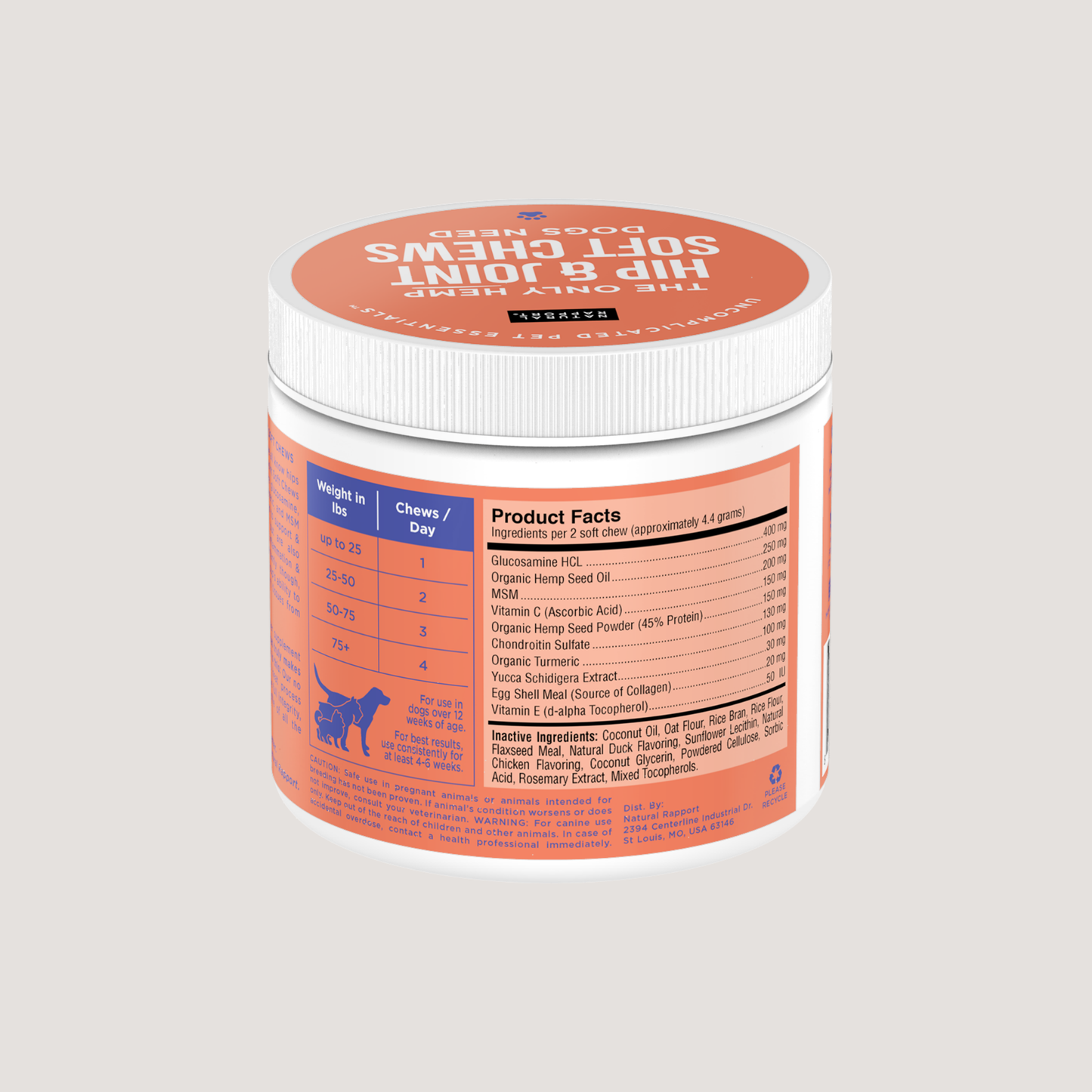 The Only Hemp Hip & Joint Soft Chews Dogs Need