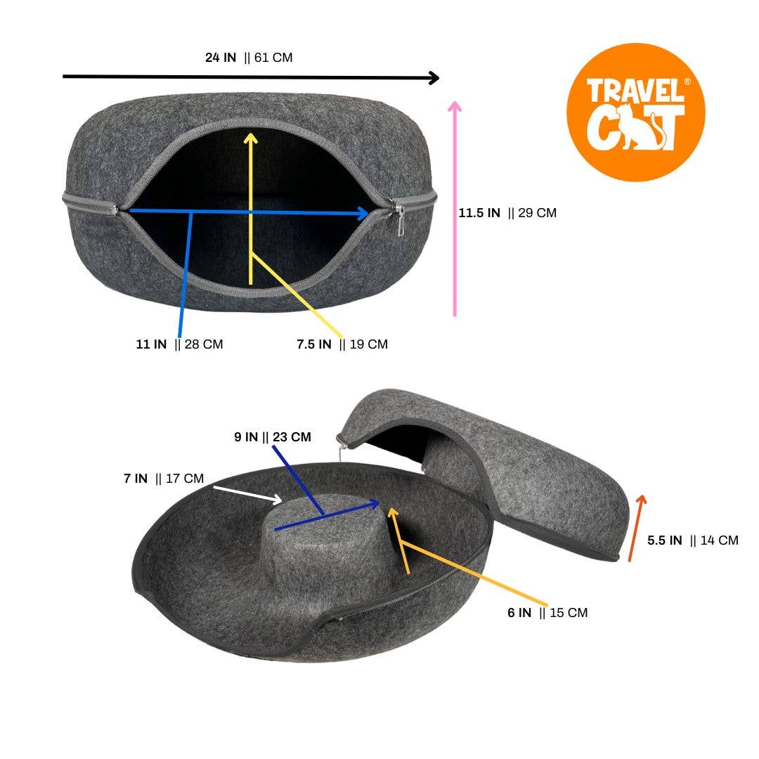 "Donut!" Cat Hideaway Cave & Bed - Cozy Chic Pet Bed