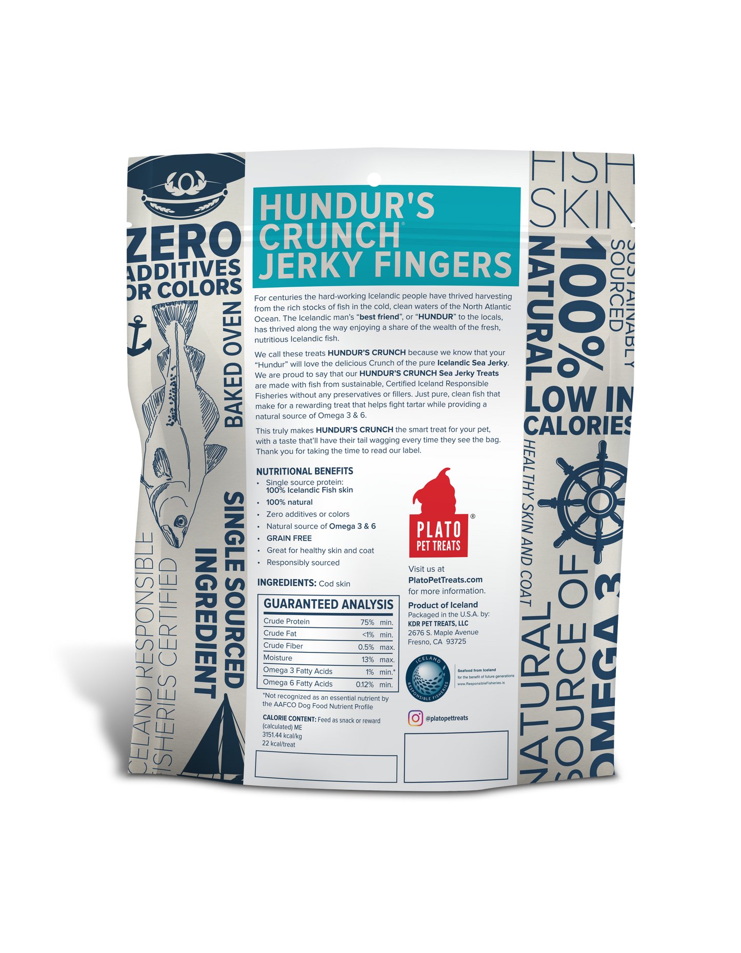 Plato Hundur's Crunch Jerky Fingers 10oz