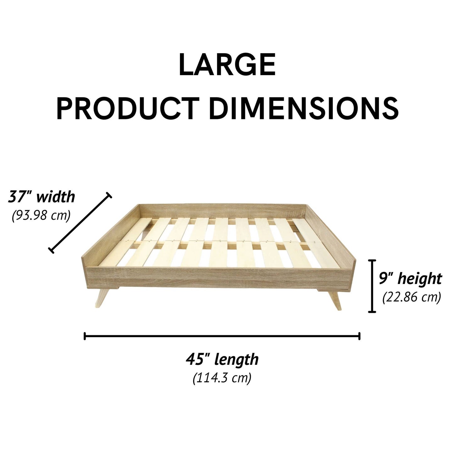 Midlee Raised Wooden Dog Bed Frame