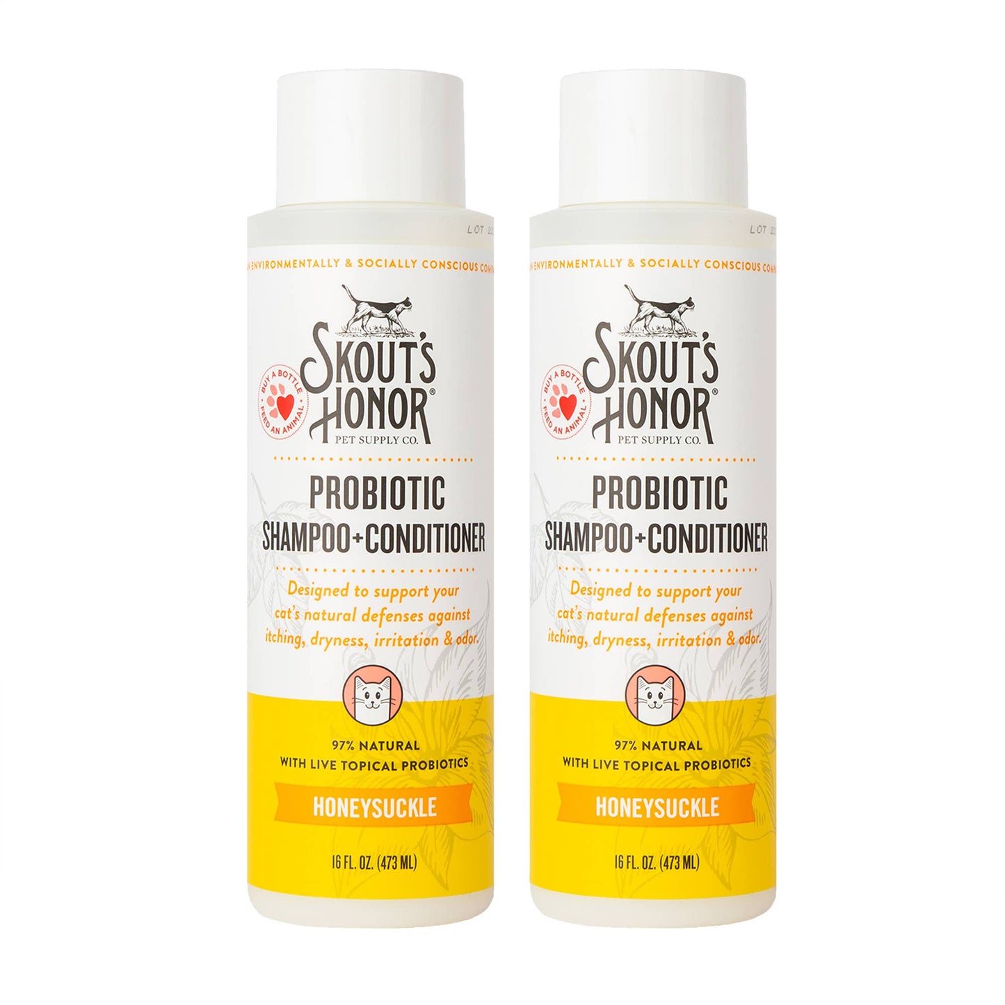 Skout's Honor Cat Shampoo Conditioner Honeysuckle 16oz