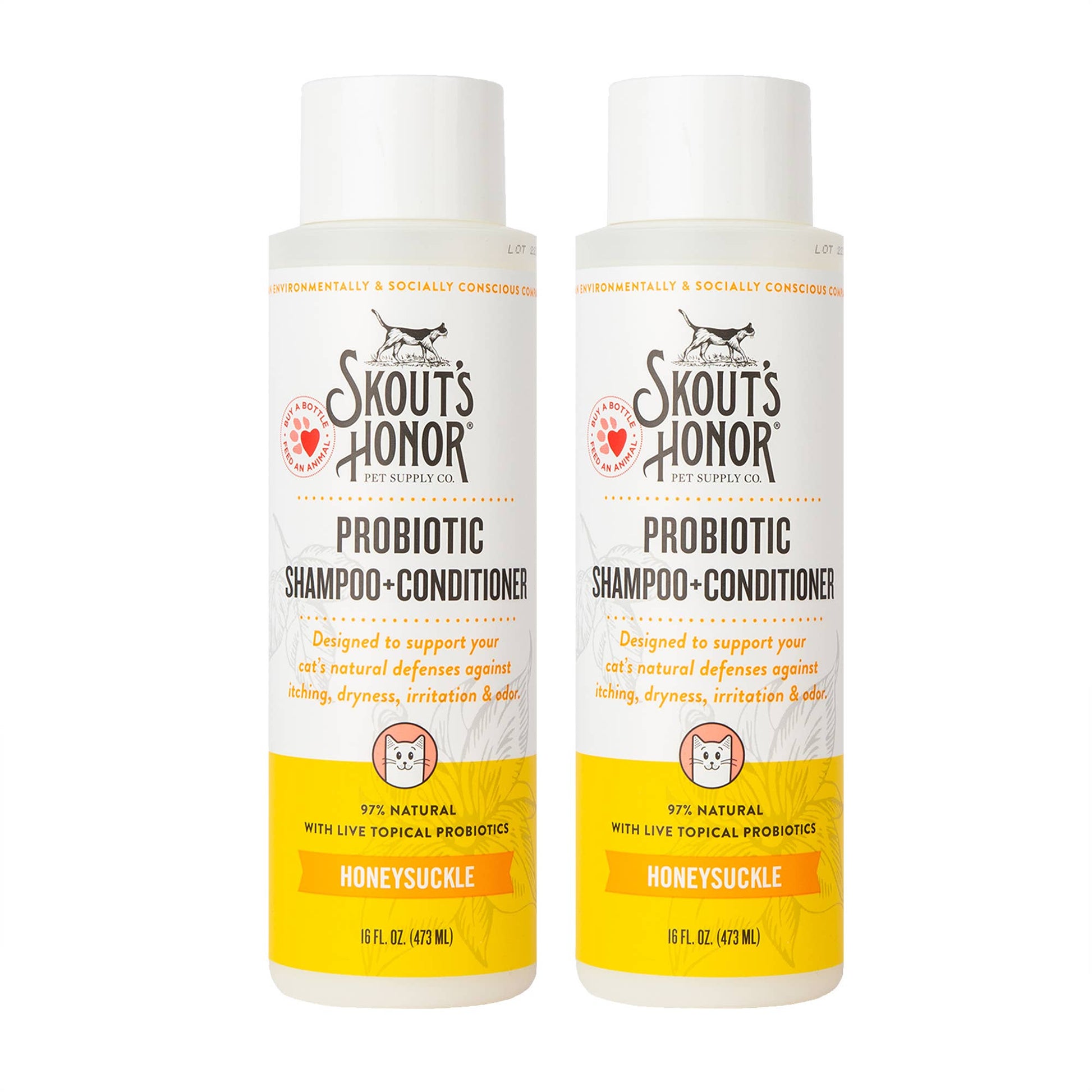 Skout's Honor Cat Shampoo Conditioner Honeysuckle 16oz