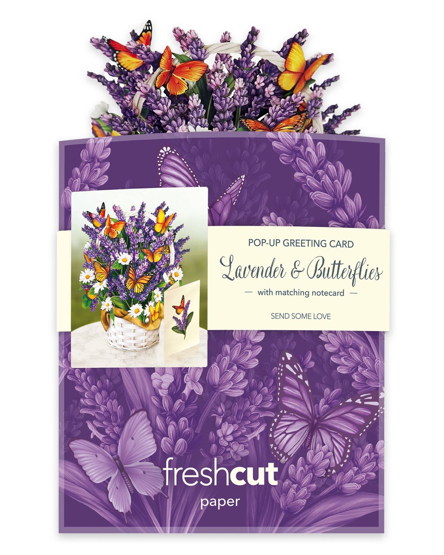 Mini Lavender & Butterflies (10 Pop-up Greeting Cards)