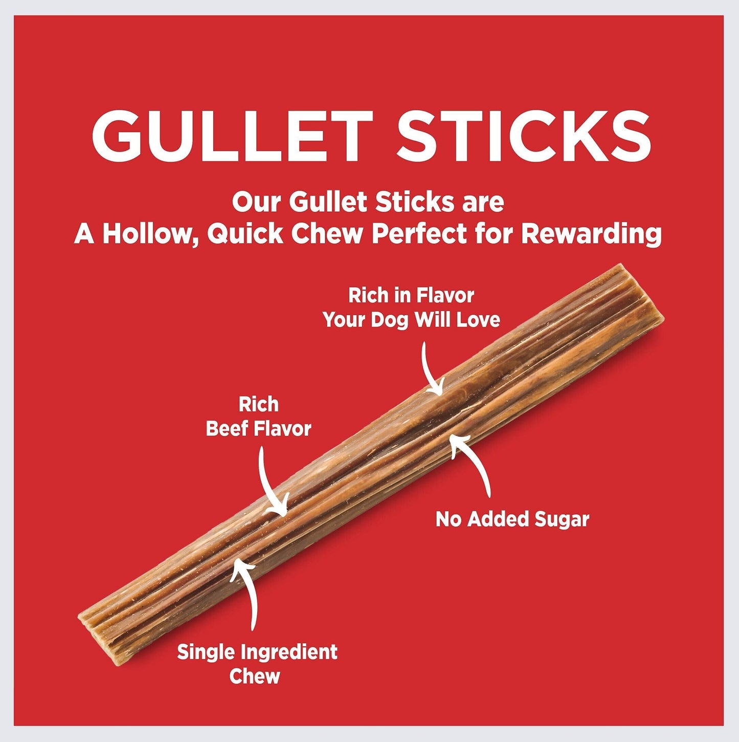 Barkworthies Beef Gullet - Sticks - 6'' (12pk SURP)