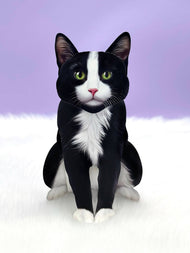 Tuxedo Cat (1 Pop-up Greeting Card)