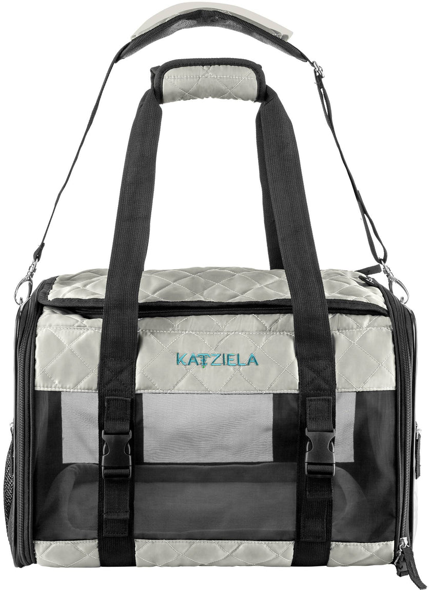 Airline Approved Quilited Companion Cat & Dog Carrier Gray