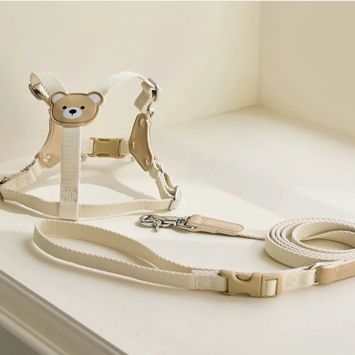 Bear Harness + Leash Set, Brown