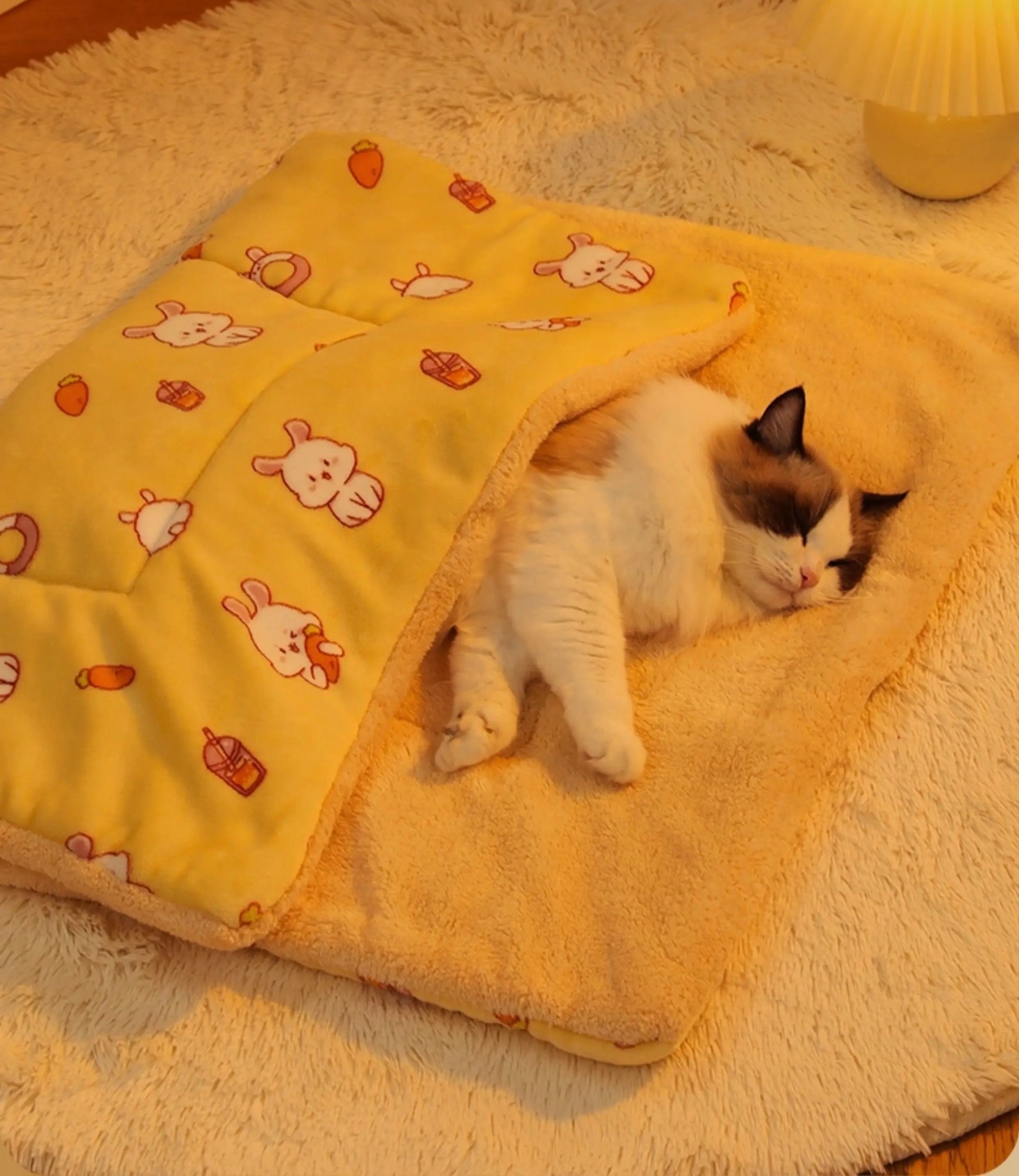 Yellow Travel Mat, XXL (Bunny Pattern)