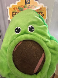 Avocado Squeaky Dog Chew Toy, Green, Large