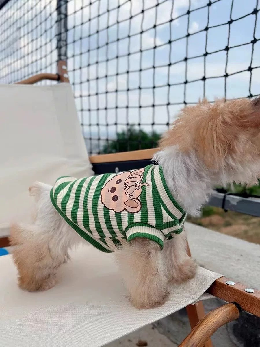 Green Stripe Cartoon Tank