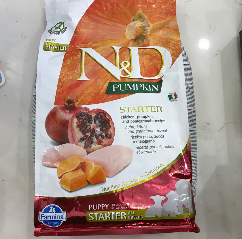 4.4 LB Farmina N&D Pumpkin Dry Puppy Food - Chicken, Pumpkin, & Pomegranate Starter Puppy All Breeds