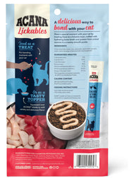 Acana Healthy Skin & Coat Chicken & Tuna Lickables Cat Treats and Topper, 0.5-oz tube, 5 count
