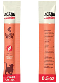 Acana Healthy Joints Salmon Lickables Cat Treats and Topper, 0.5-oz tube, 5 count