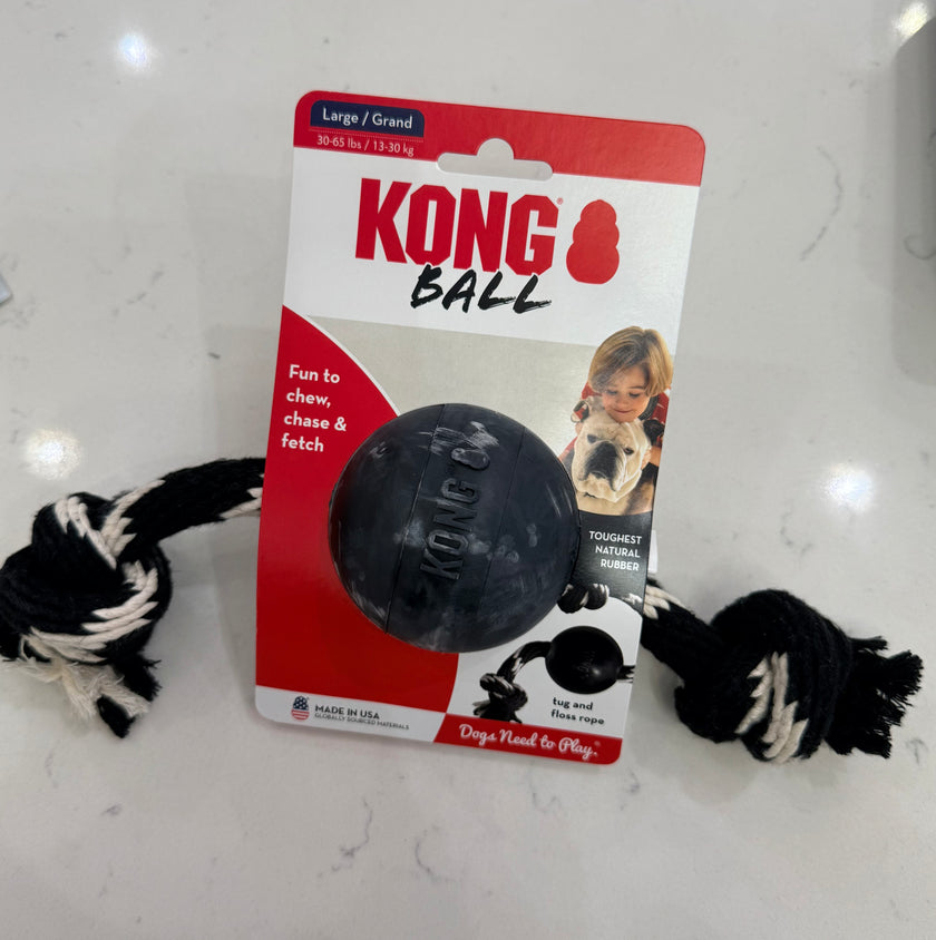 Kong Ball Tug and Floss Rope 30-65 Lbs