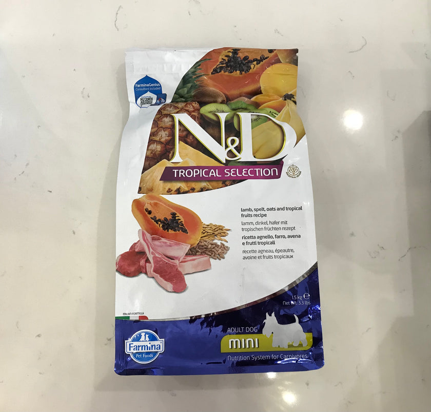 3.3 LB Farmina N&D Tropical Selection Lamb Adult Mini Dry Dog Food