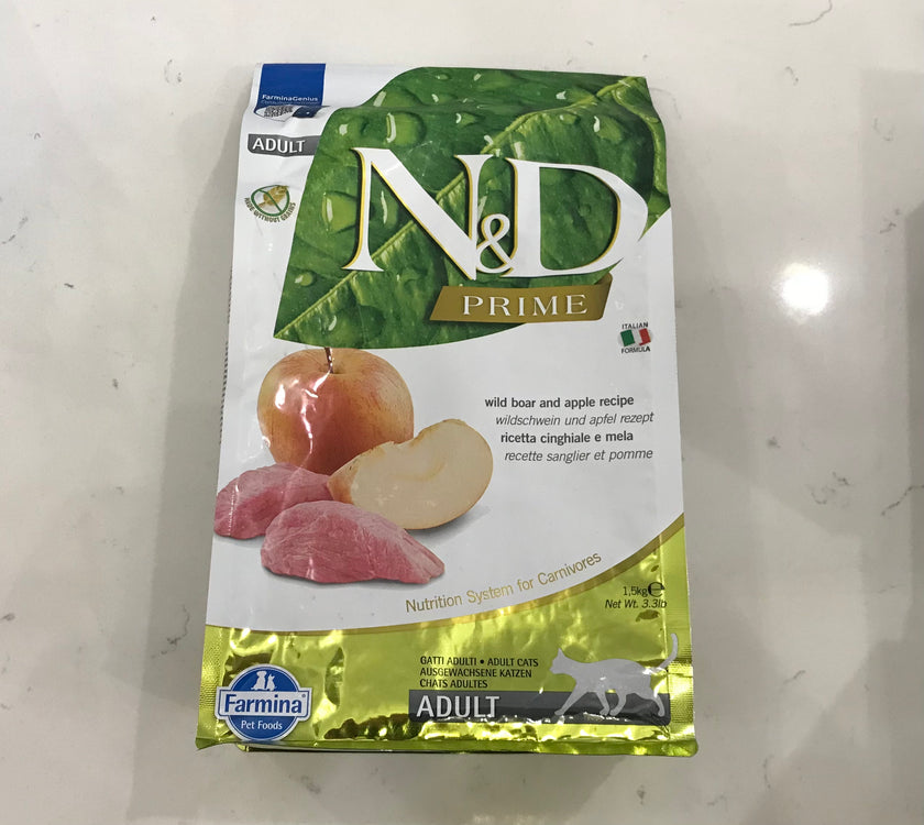3.3 LB Farmina N&D Prime Boar & Apple Grain-Free Dry Cat Food