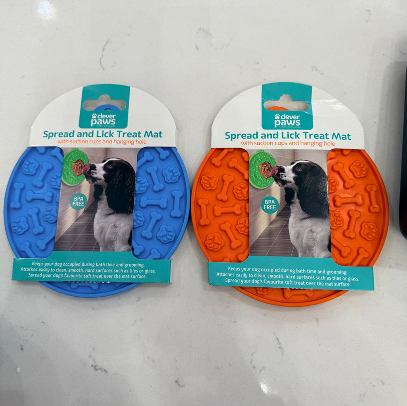 Clever Paws Lick Treat Mat with suction cups and hanging hole 1ct