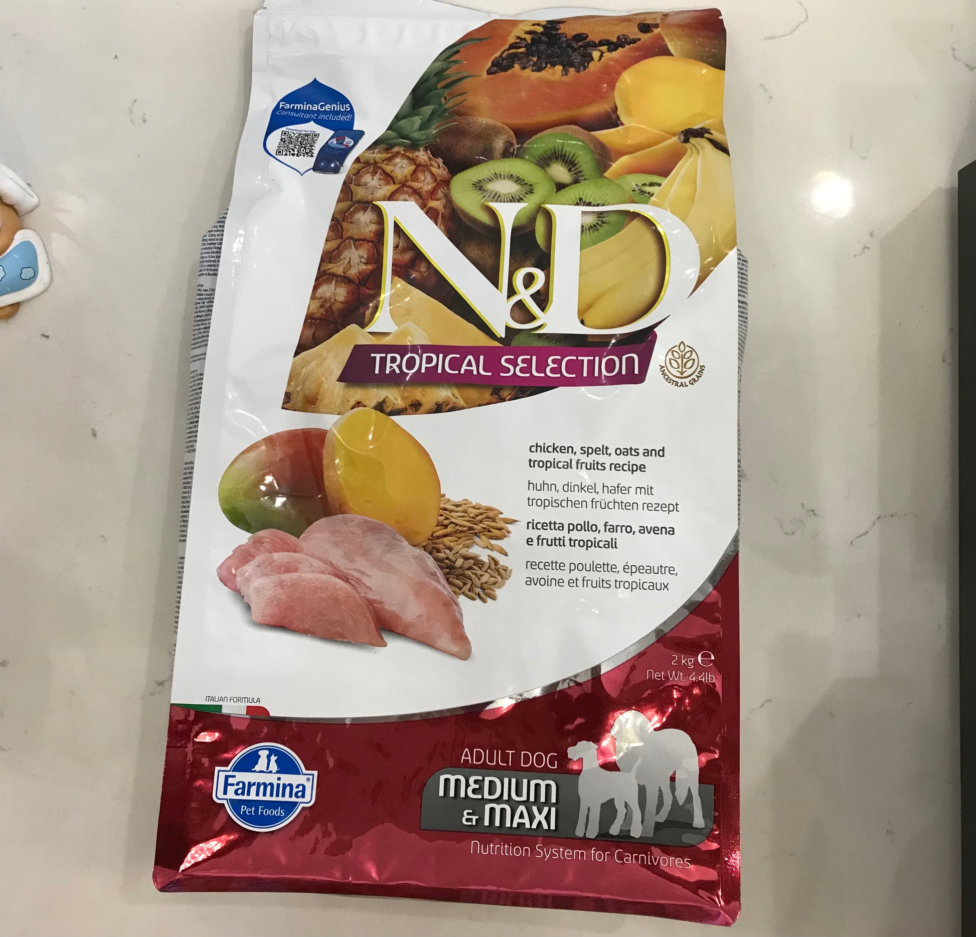 4.4 LB Farmina N&D Tropical Selection Chicken Adult Medium & Maxi Dry Dog Food