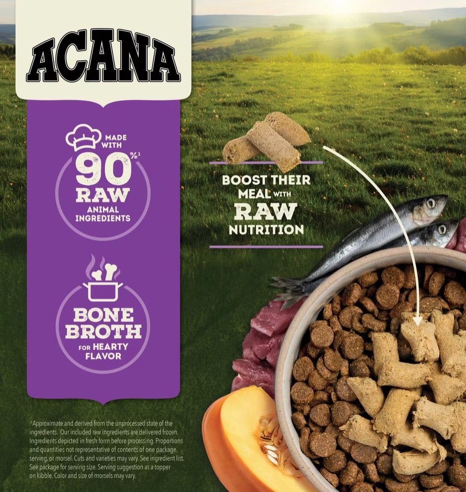 Acana Free-Run Duck Morsels Grain-Free High-Protein Freeze-Dried Dog Food & Topper, 8-oz bag