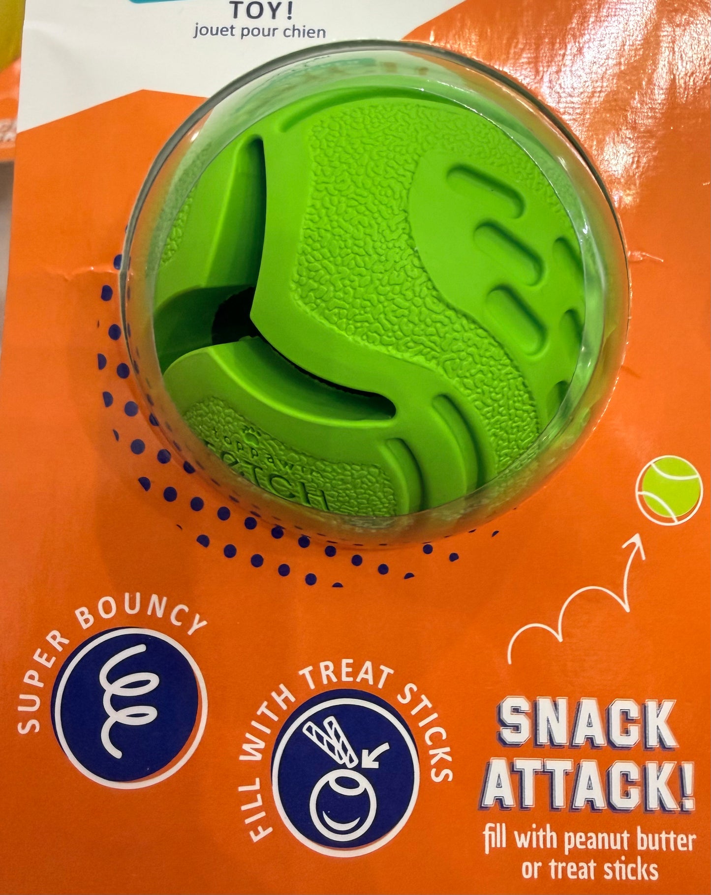 Fetch Snacker Dog Super Bouncy Ball