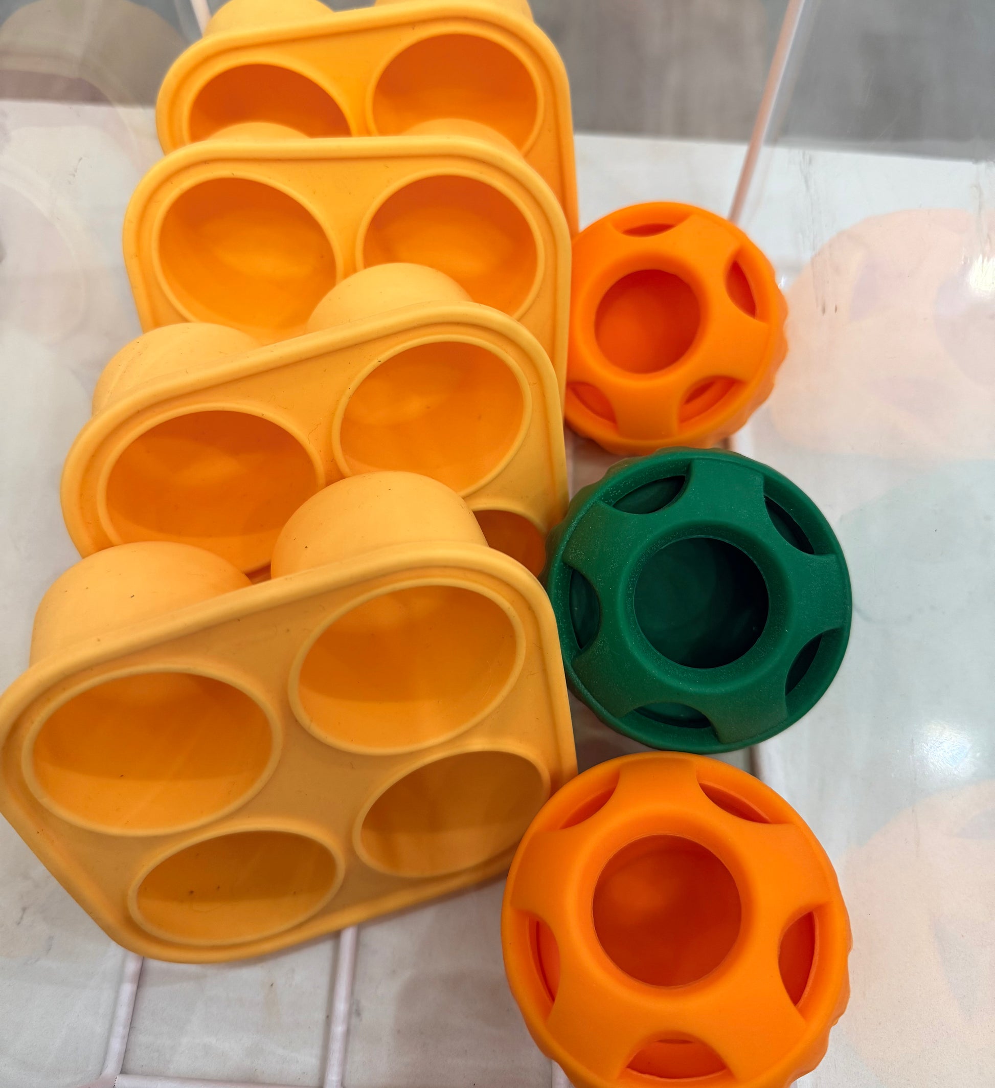 Orange Green Ball Toy or Orange Treat Tray 1ct