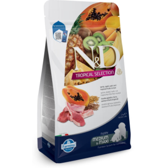 4.4 LB Farmina N&D Tropical Selection Lamb Puppy Medium & Maxi Dry Dog Food
