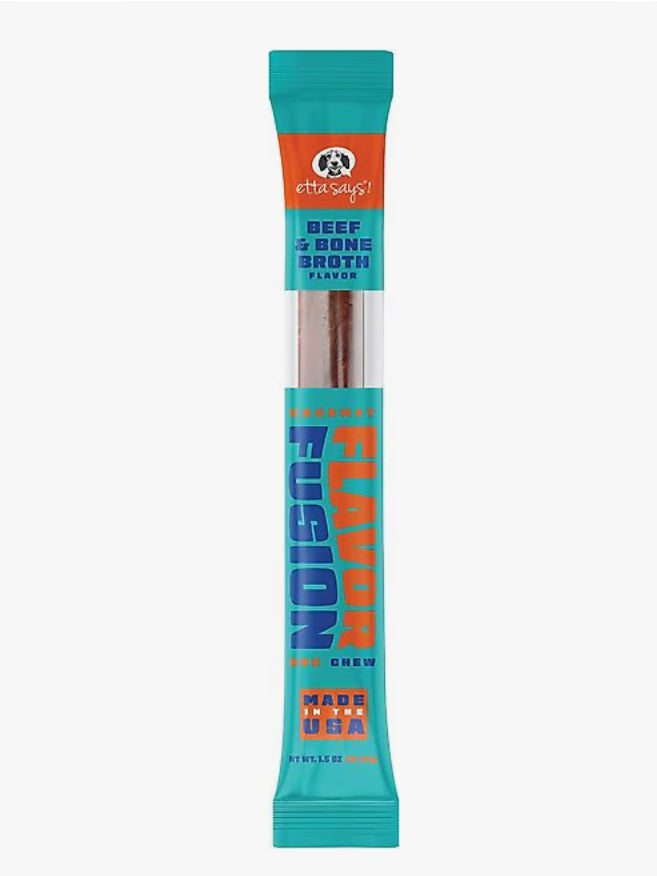 Etta Says! Fusion Gourmet Adult Beef & Bone Broth Flavor Natural Dog Chew Treat