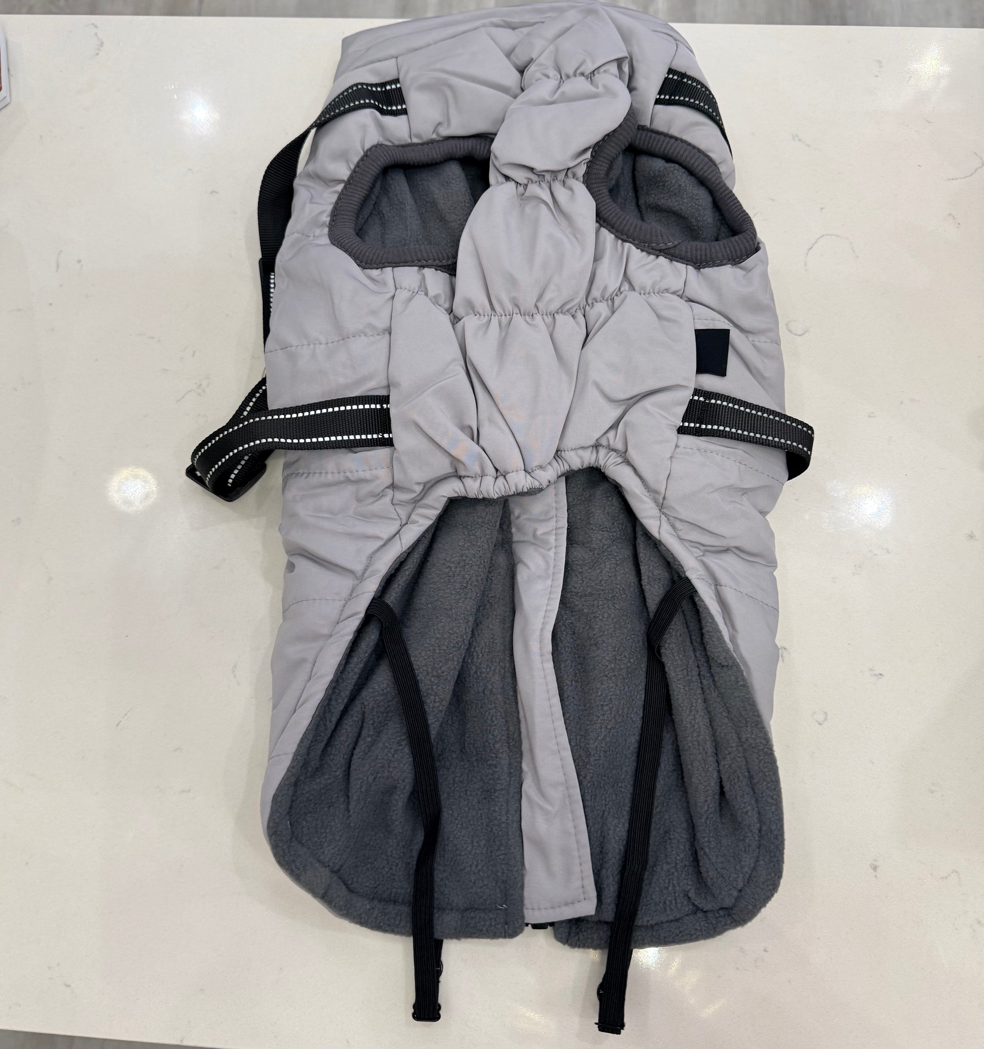 Puffer Coat with an Integrated popocola Harness for dogs