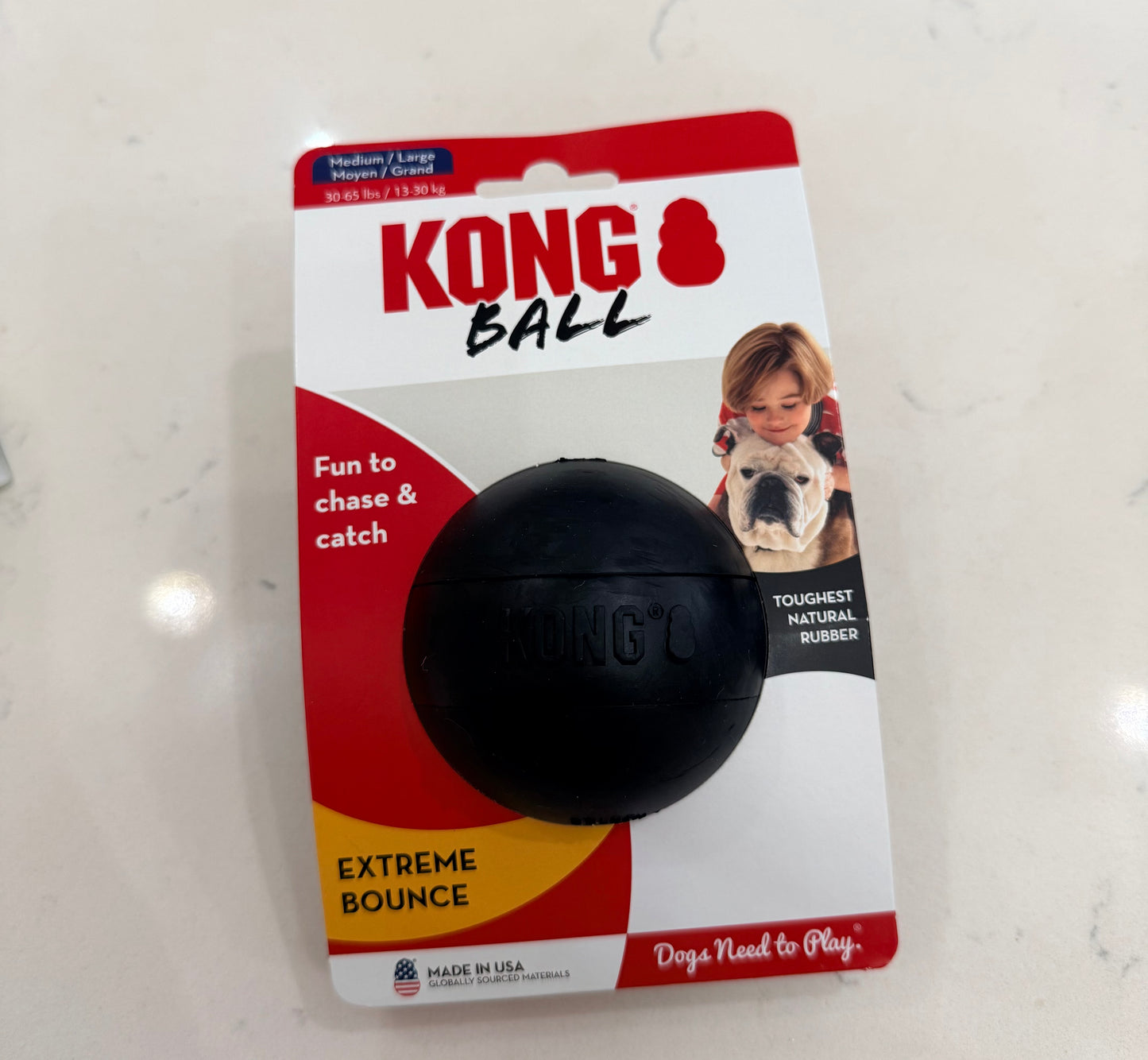 Kong Ball Extreme Bounce Medium/Large 30-65 LBS