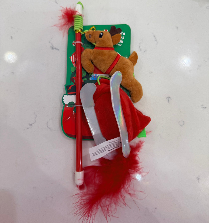 Santa Claws Sleigh Cat Wand