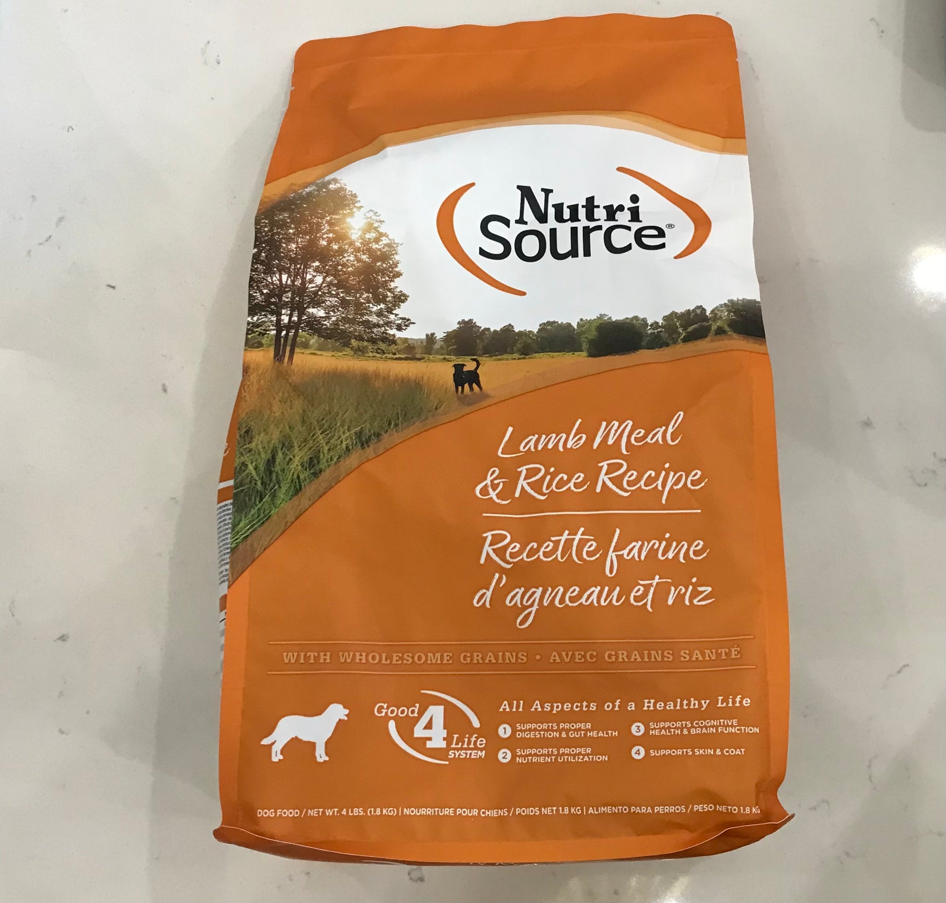 4 LB NutriSource Dog Food - Lamb Meal & Rice Recipe