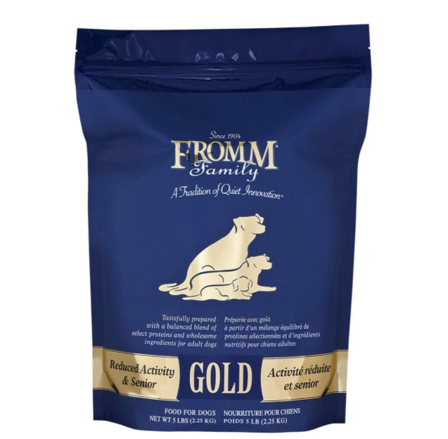 Fromm Gold Reduced Activity Senior Dry Dog Food - Supports Digestion, Joint Health & Healthy Weight - 5 lbs Bag