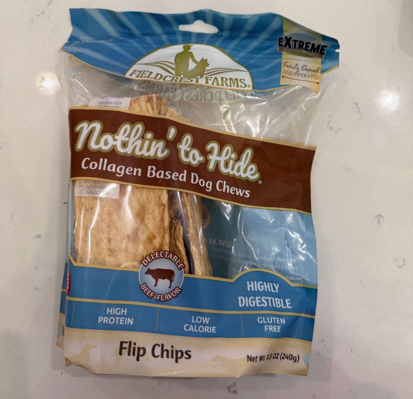 Fieldcrest Farms Nothin to Hide Flip Chips Collagen Based Dog Chew Moderate Chew 8 Pack