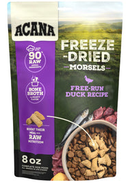 Acana Free-Run Duck Morsels Grain-Free High-Protein Freeze-Dried Dog Food & Topper, 8-oz bag
