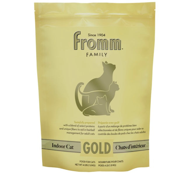 Fromm Gold Dry Cat Food - Indoor Cat with Hairball Support 4 Lbs