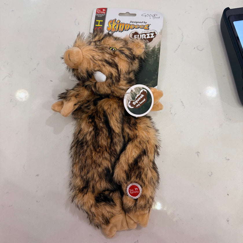 Skinneeez Hog Squeak Dog Toy