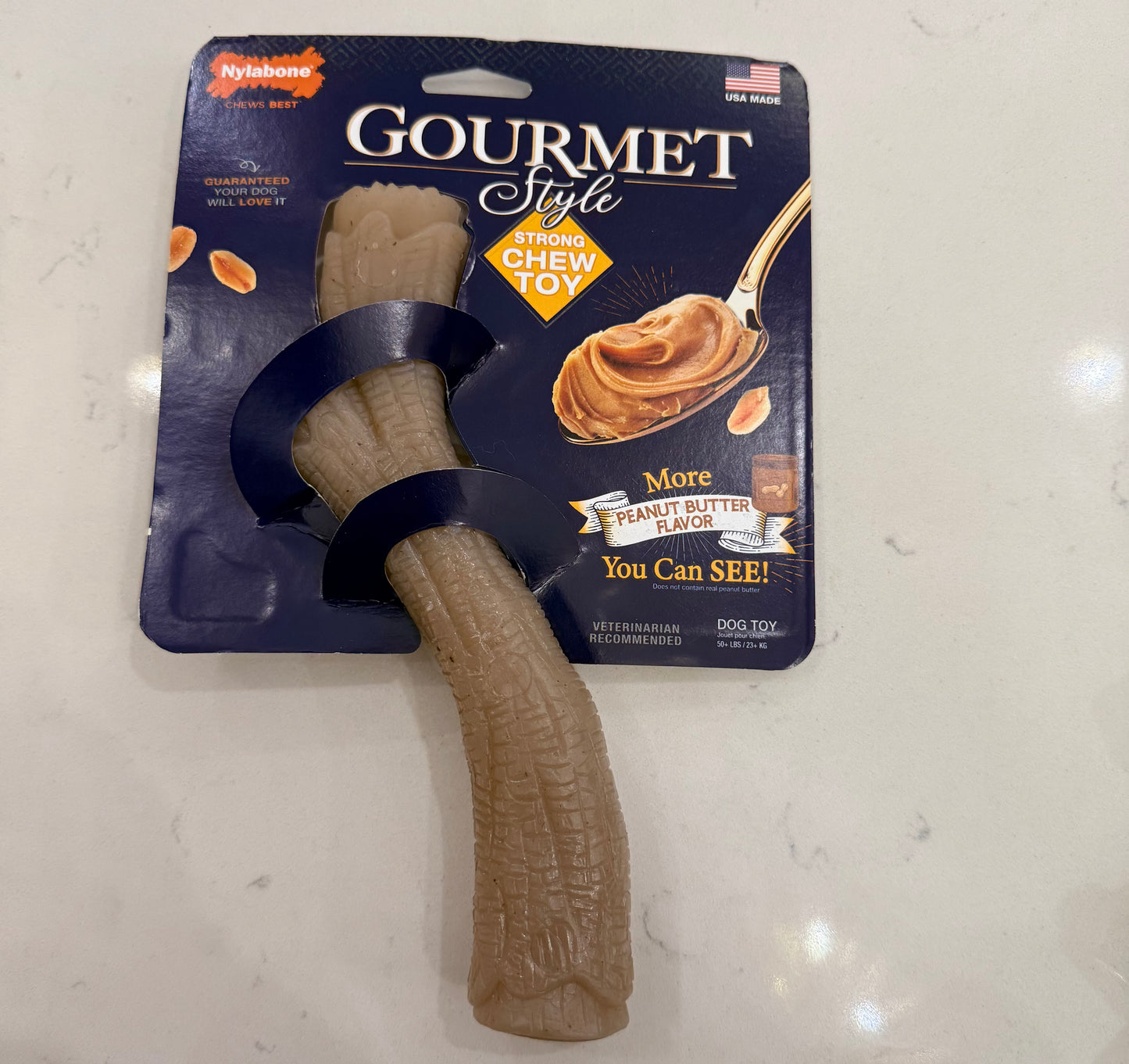 Nylabone Gourmet Style Strong Chew Toy XL, Peanut Butter