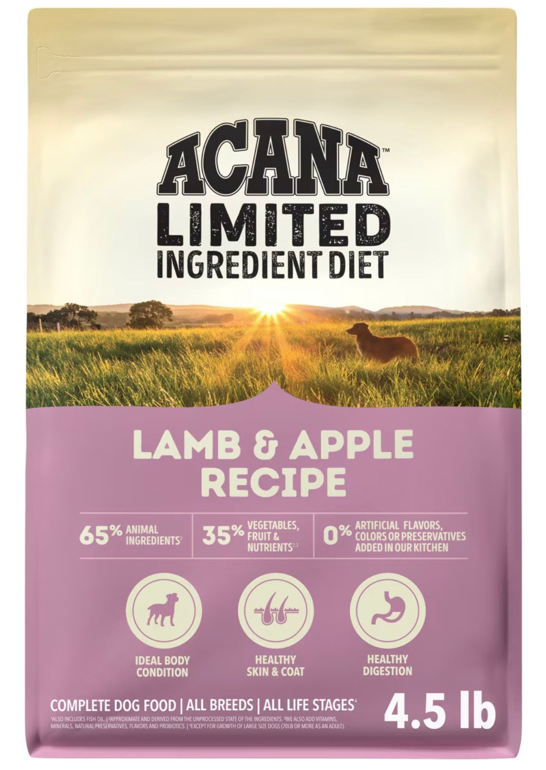 ACANA Singles Limited Ingredient Lamb & Apple Grain-Free High-Protein Dry Dog Food, 4.5-lb bag