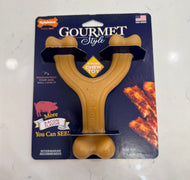 Nylabone Gourmet Style Strong Chew Toy Bacon Flavor Large Dog Toy up to 50 LBs