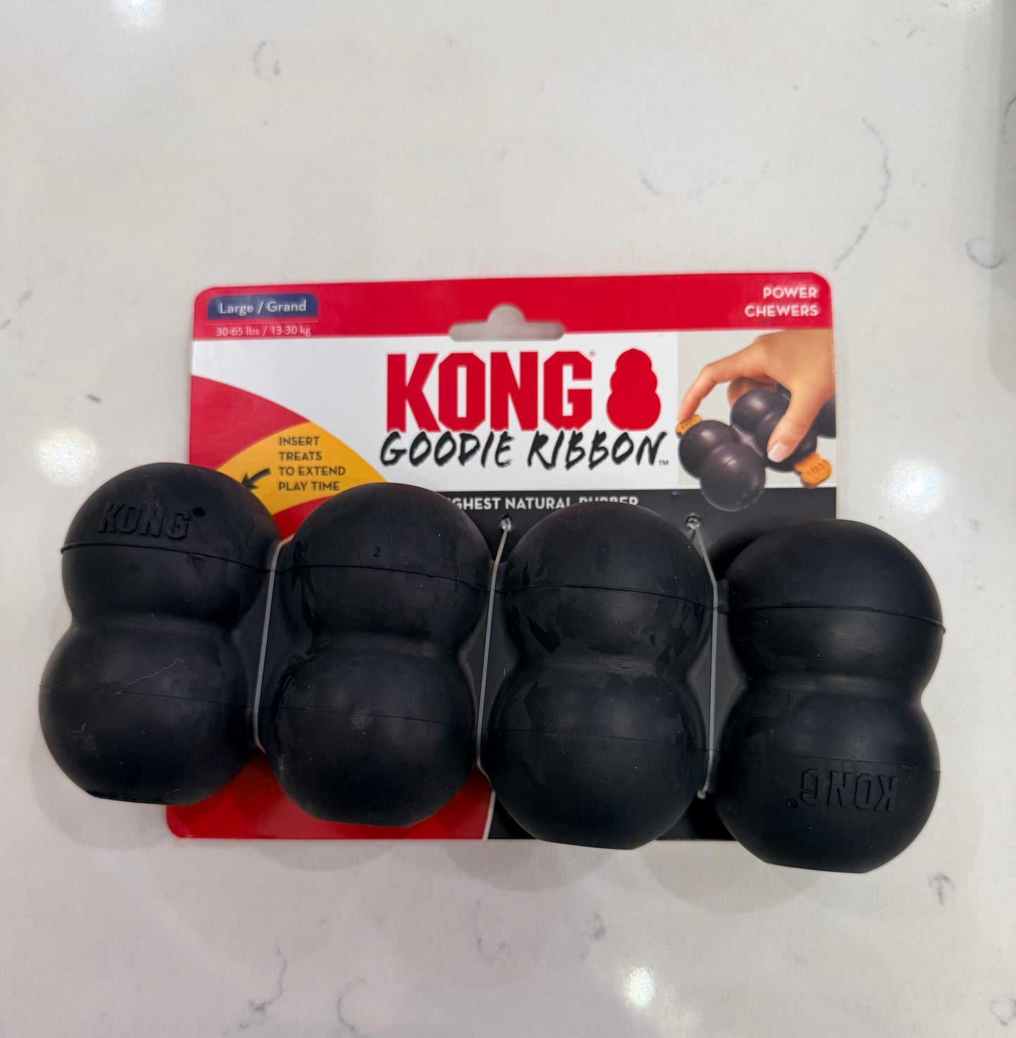 Kong Goodie Ribbon Extreme Power Chewer Large 30-65 LBs