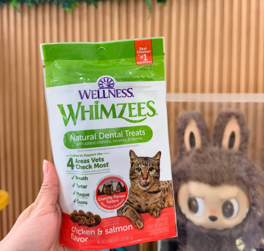 Whimzees by Wellness Natural Chicken & Salmon Dental Cat Treats, 2-oz bag