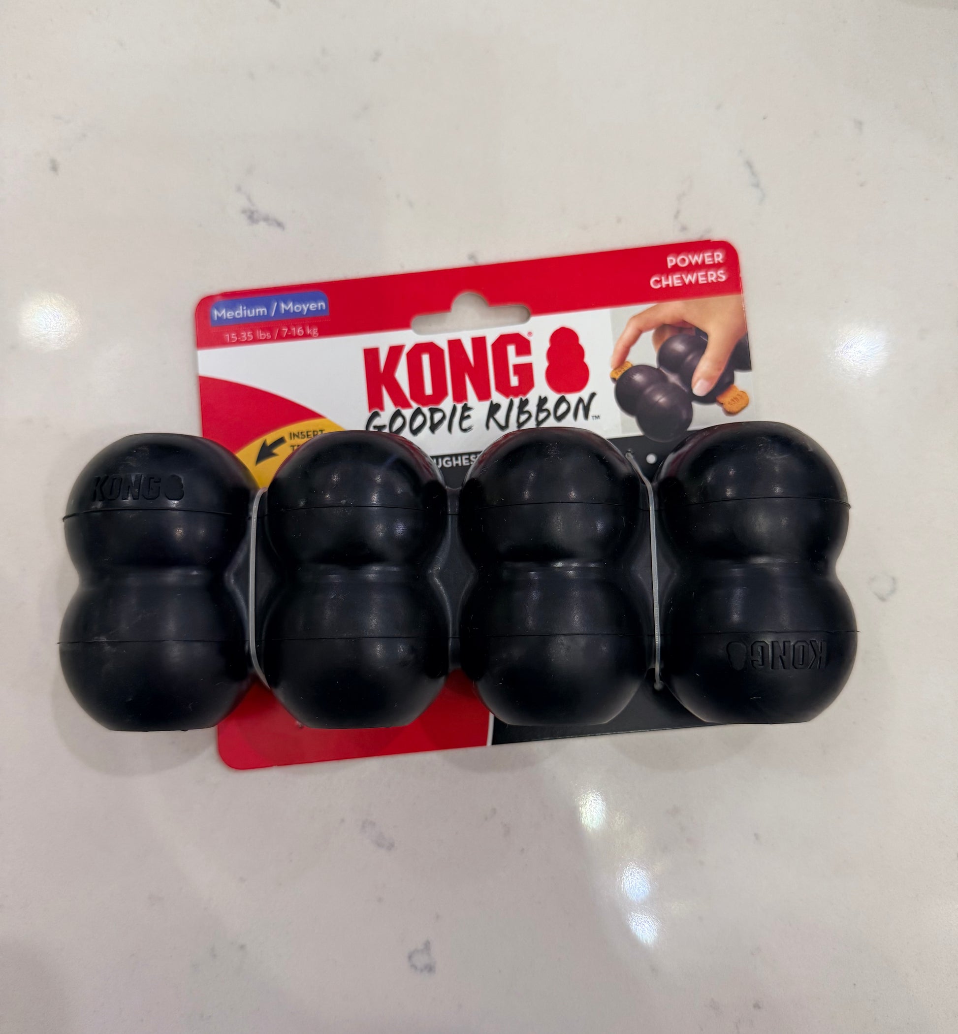 Kong Goodie Ribbon Extreme Power Chewer Medium 15-35 LBS