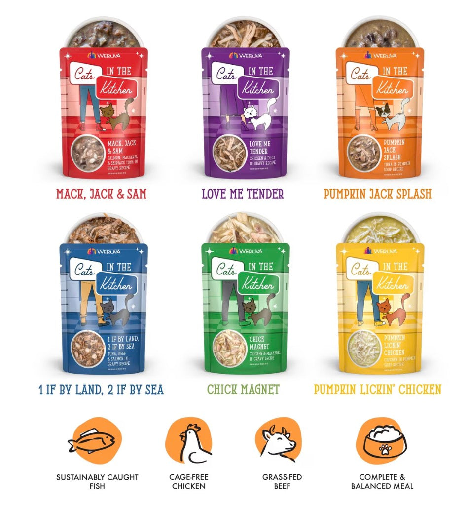 Weruva Cats in the Kitchen Pantry Party Variety Pack Grain-Free Cat Food, 3-oz pouch