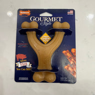 Nylabone Gourmet Style Strong Chew Toy Bacon Flavor Dog Toy up to 25 LBs