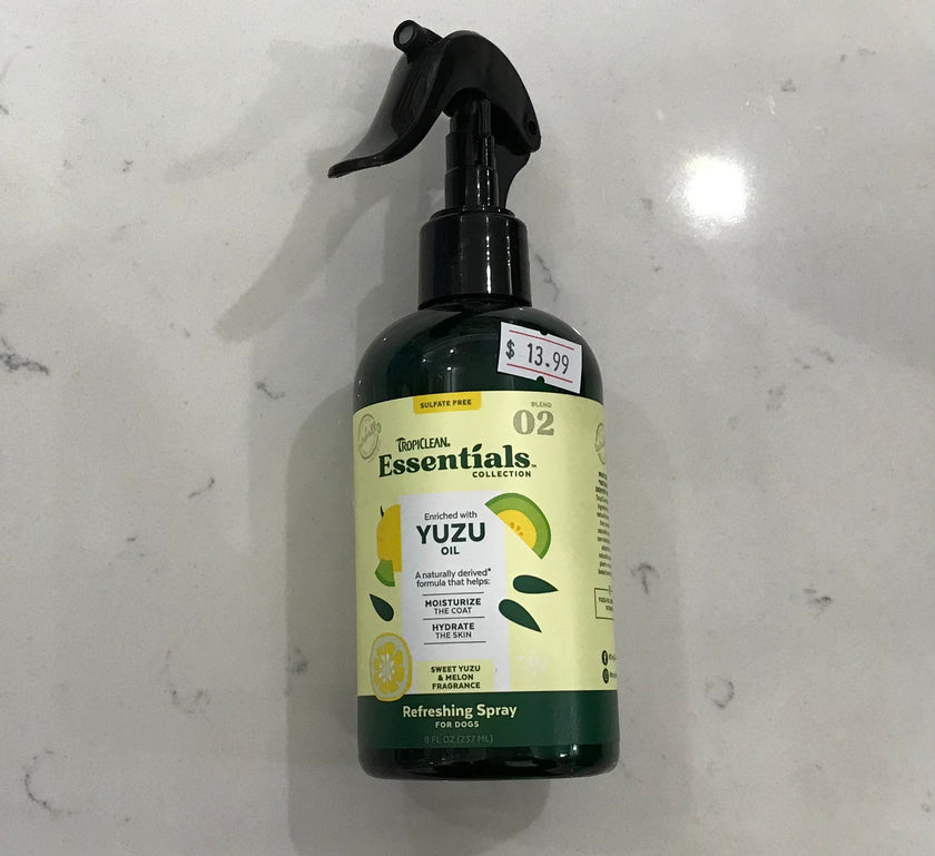 8oz Tropiclean Yuzu Fruit Deodorizing Spray for Dogs