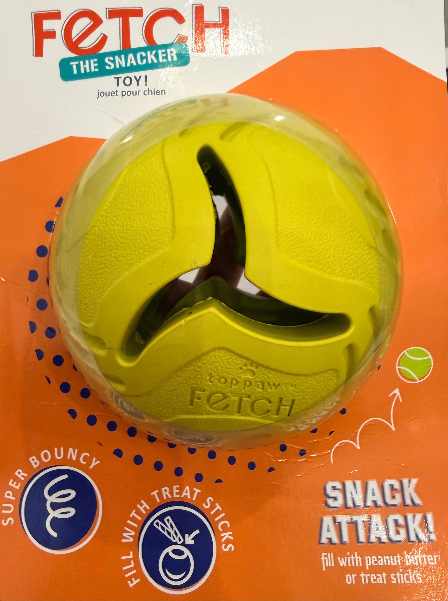 Fetch Snacker Dog Super Bouncy Ball