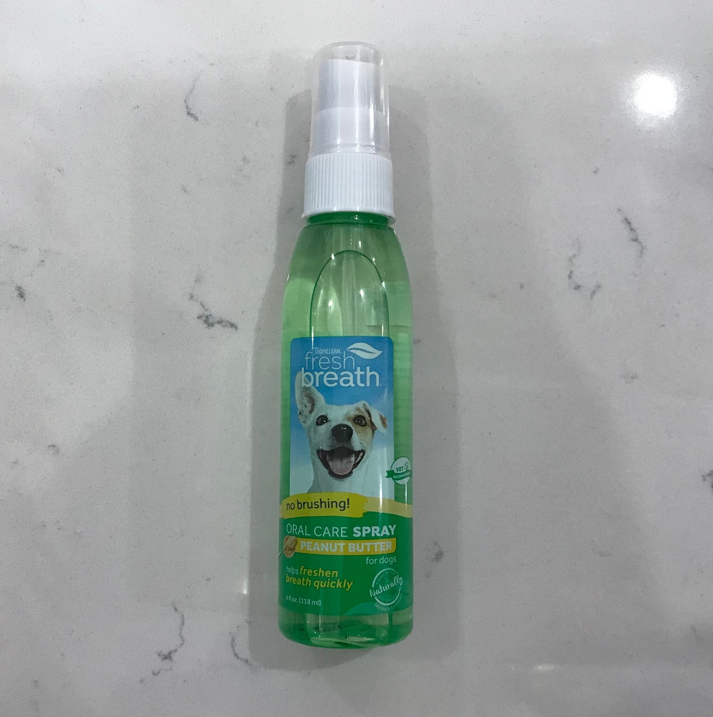 2 oz. Tropiclean Fresh Breath No Brushing Clean Teeth Oral Care Gel Peanut Butter